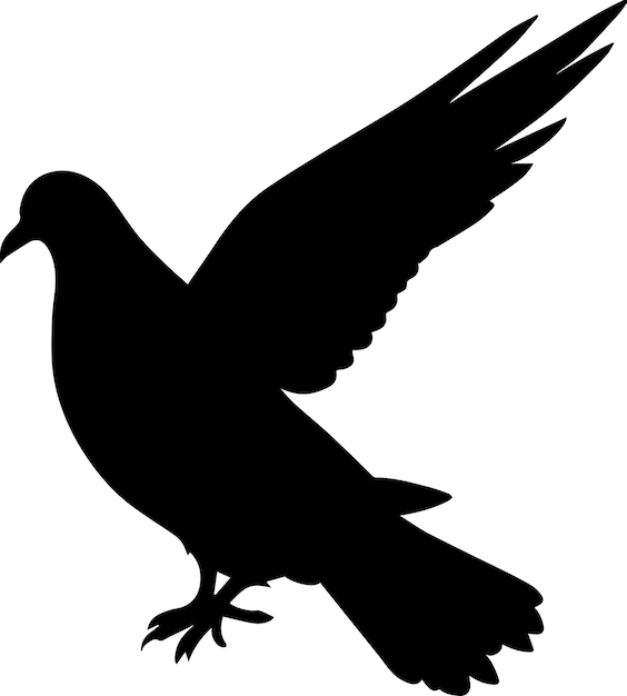 Illustrazione della silhouette di pigeon bird vector