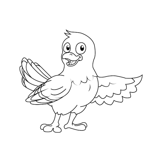 Pigeon coloring page