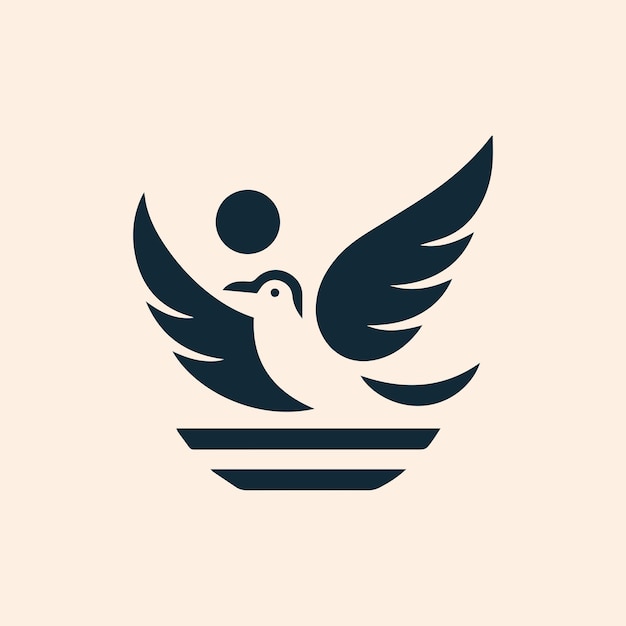 Pigeon icon bird symbol flat design style vector illustration