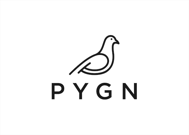 Pigeon logo design vector illustration