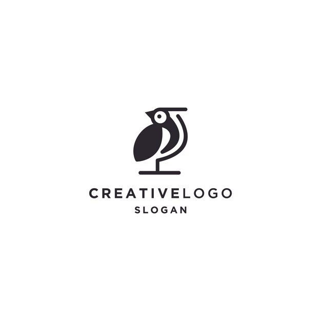 Pigeon logo icon design template vector illustration