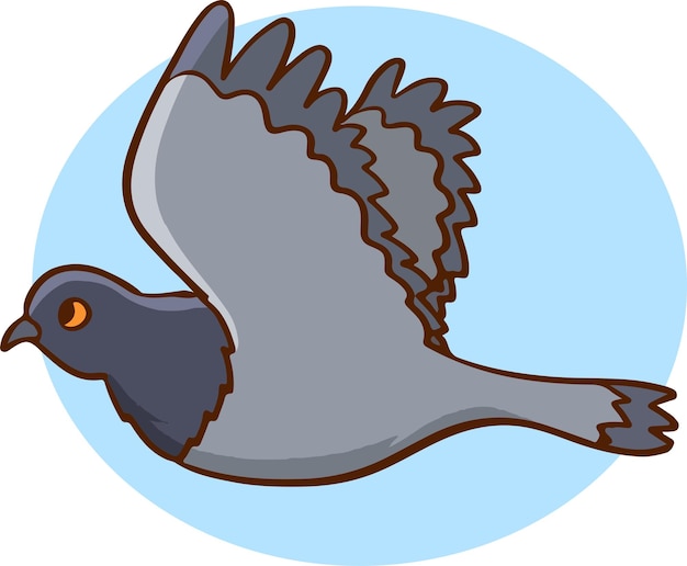 A pigeon with a blue background and a blue background.