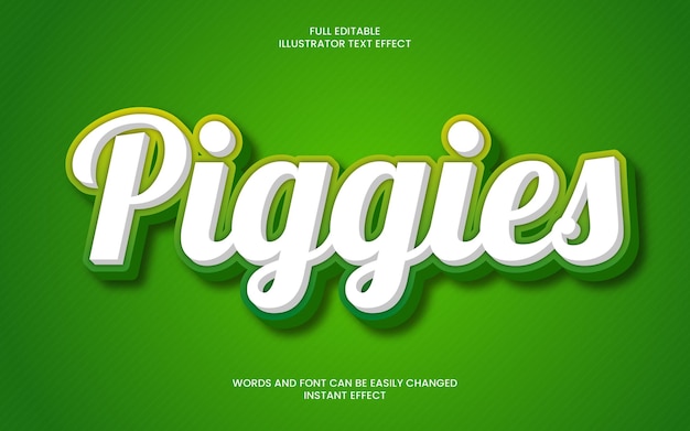 Piggies Text Effect