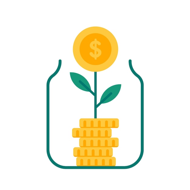 Piggy bank and dollar coin Ideas for saving money for the future