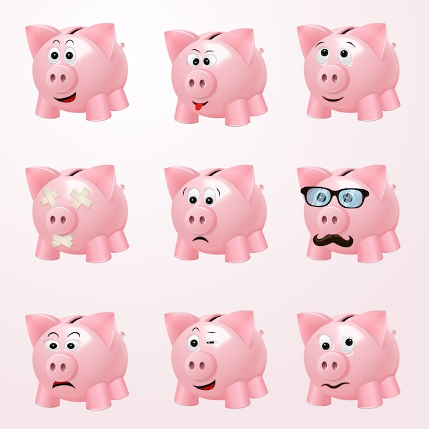 Piggy bank emotions