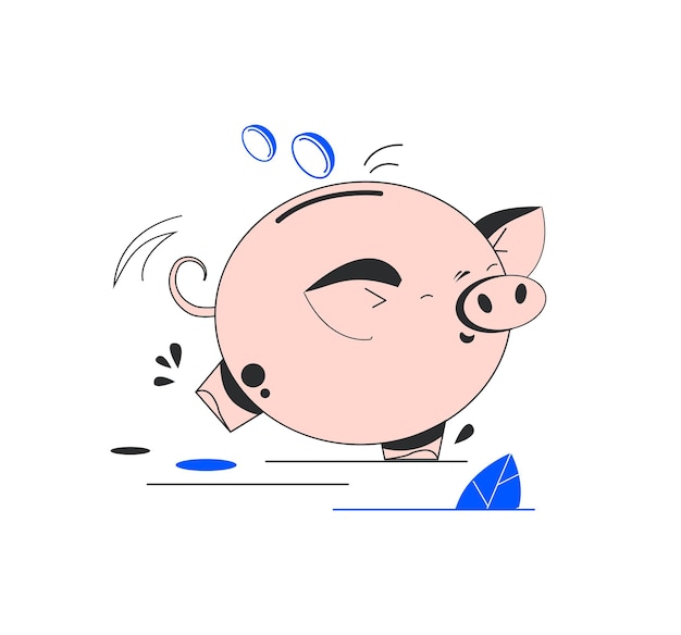 Piggy bank Icon saving or accumulation of money investment Icon piggy bank