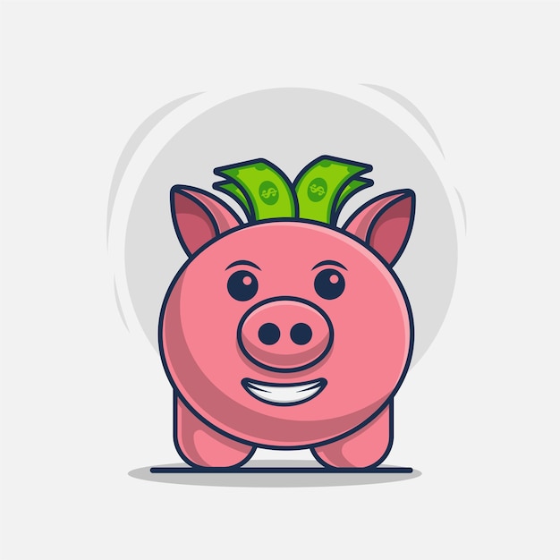 Piggy bank icon vector illustration