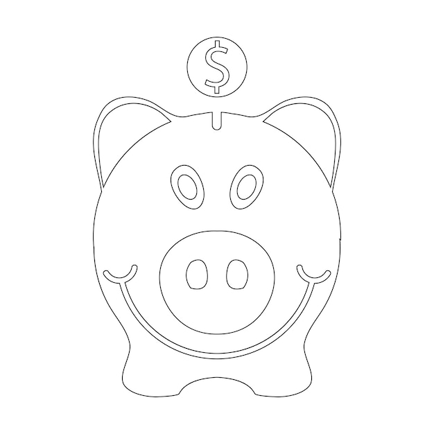 Piggy Bank Icon vector