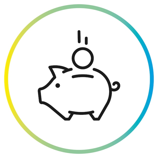 Vector piggy bank icon vector