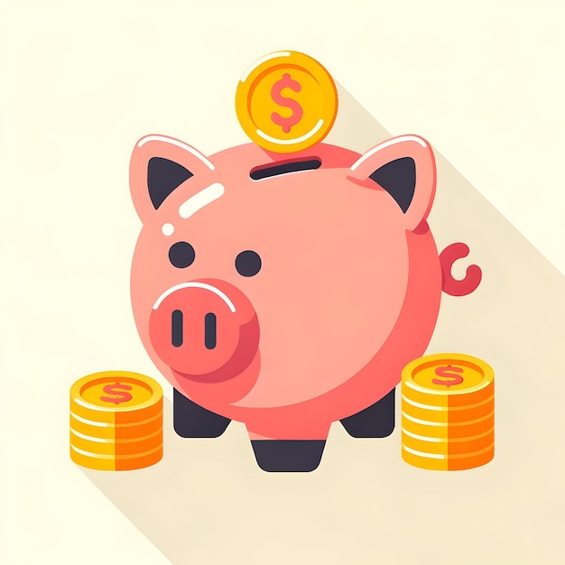 Vector piggy bank savings