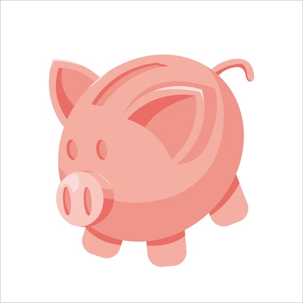 Piggy bank with realistic