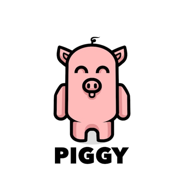 タイトル「piggy」の豚のロゴ