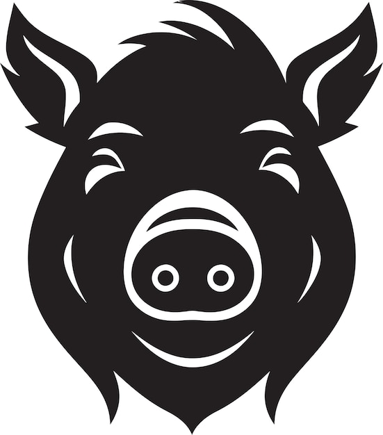 Vettore piggy pizzazz vector art con un muso pieno di stile che illustra la fattoria pig vector art per tutti