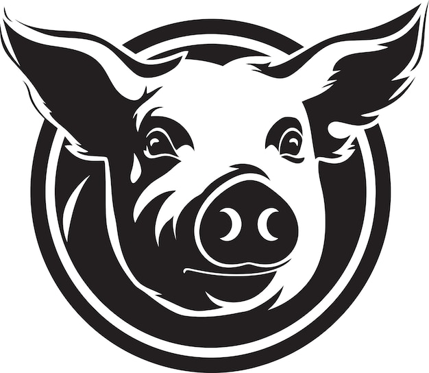 돼지 초상화 터 일러스트레이션 쇼케이스 돼지 하늘 돼지 디자이너를 위한 터 그림
