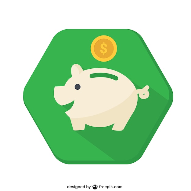 Vector piggybank badge