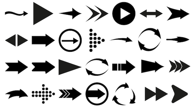 Vector pijl iconen set arrow collectie eenvoudige pijl grote set vector illustratie