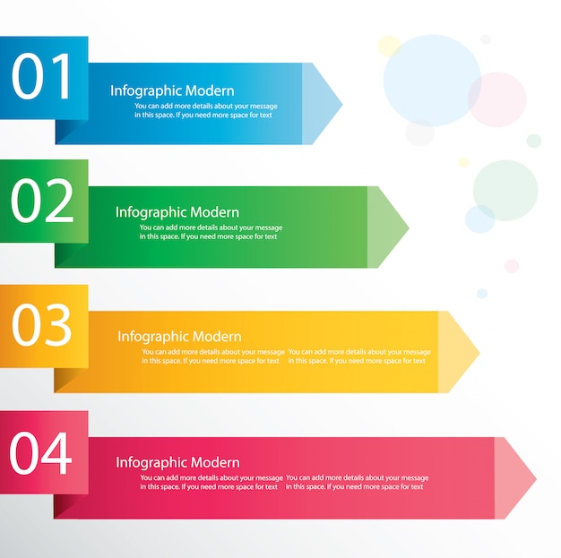 Pijl infographic concept sjabloon met 4 opties