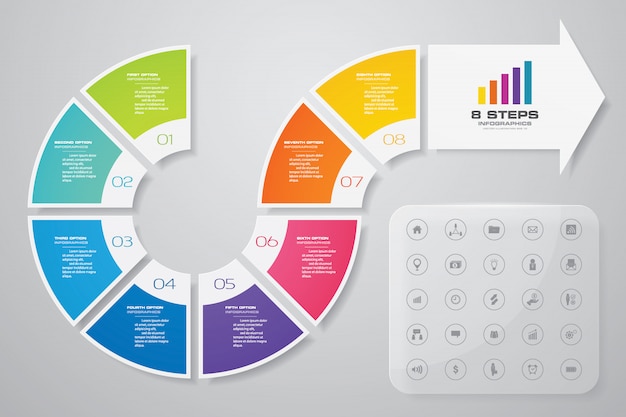 Pijl infographic ontwerpelement.