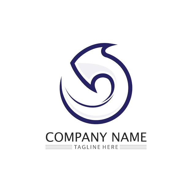 Pijl logo ontwerp vector voor muziek media spelen digitale audio en speed finance business template logo