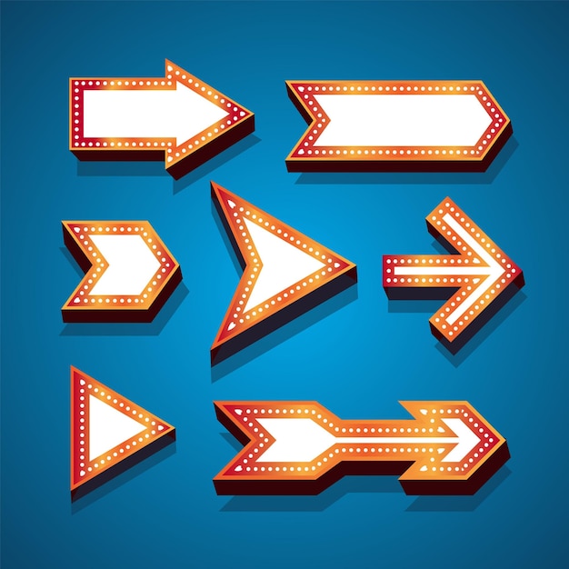 Pijl Neon Signage Icon Collection