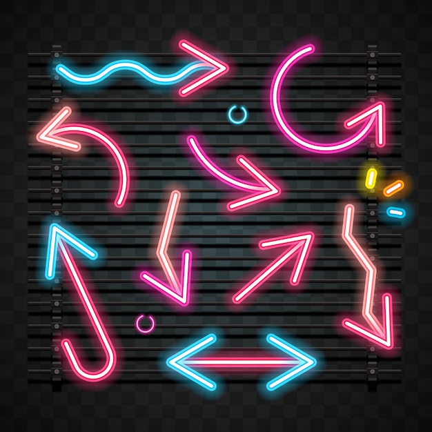 Vector pijl neon