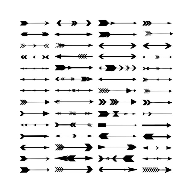 pijl pictogrammen stel pijl piktogrammen vector stel pijlpictogrammen vector