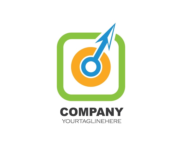 Pijl vector illustratie pictogram logo van levering en logistiek bedrijf template
