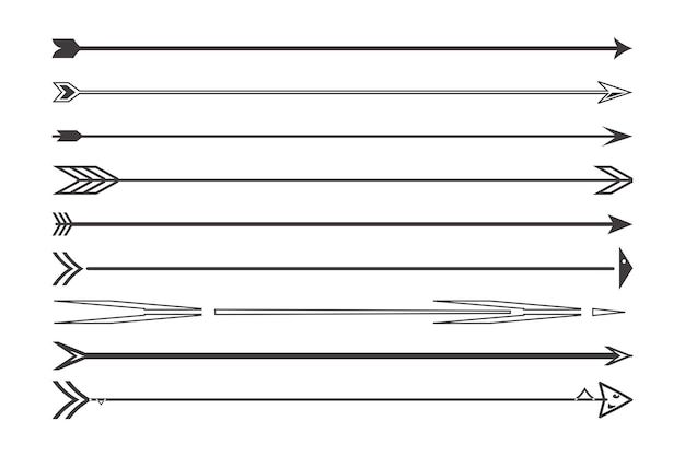 Pijlen grote zwarte set pictogrammen Pijlpictogram Pijl vector collectie Pijl Cursor Moderne eenvoudige pijlen