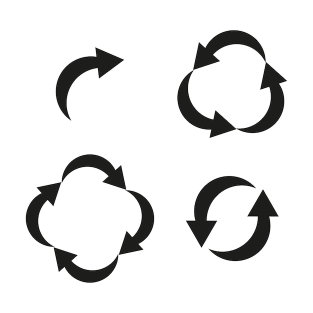 Pijlen vierkant Reload symbool Vector illustratie