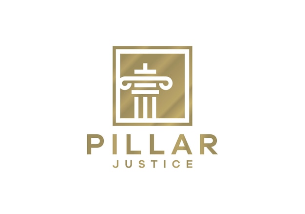 pijler justitie wet logo ontwerp