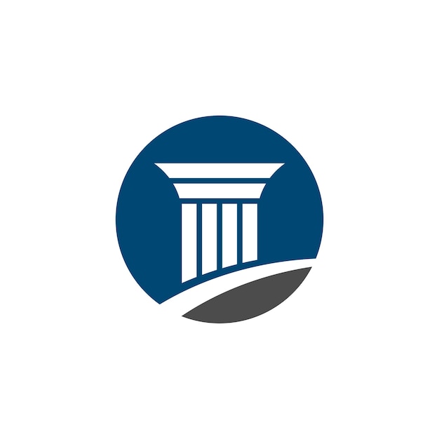 Pijler Logo voor Advocatenkantoor Illustratie Ontwerp Vector EPS 10