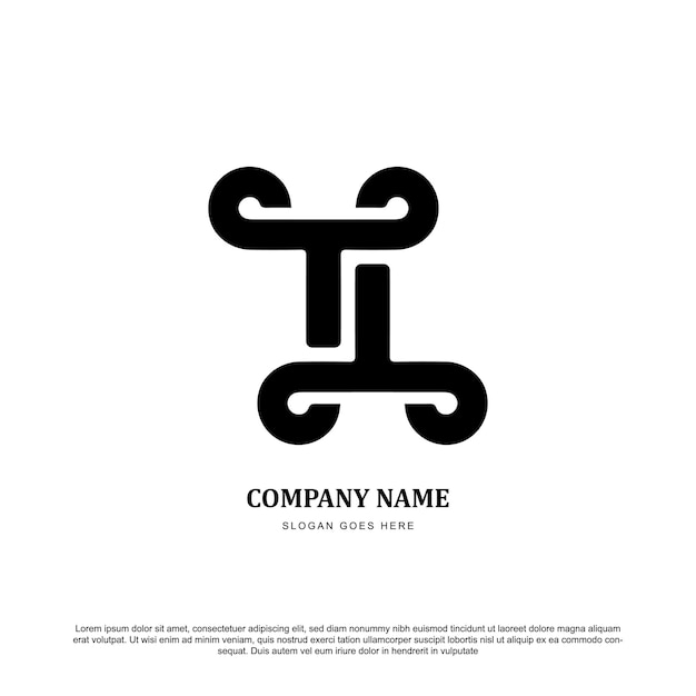 Pijler Tt monogram initialen brief logo concept