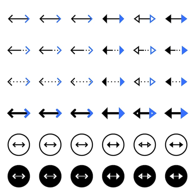 Pijlpictogram gerelateerd aan verbinding en stroom