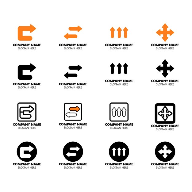 pijlpictogram of logo vector in platte ontwerp illustratie