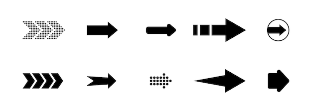 Pijlpictogram Set van vectorpijlen