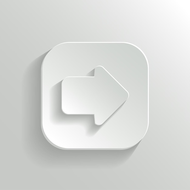 Pijlpictogram vector witte app-knop