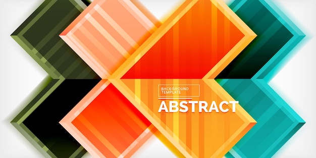 Pijlsymbolen gecreëerd met 3D-effecten en lijntextuur geometrische abstracte achtergrond