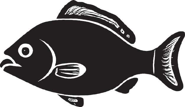 Vettore progettazione del logo pike fish