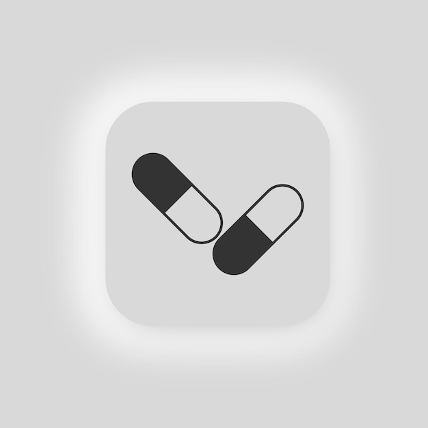 Pil pictogram Medische drug web design symbool Pil wit rood en wit zwart vector