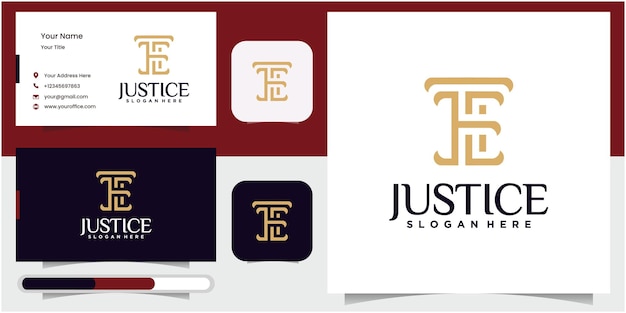 Логотип Pilar с буквой E уникальный стильный шаблон логотипа буквы E для юристов и юридических фирм