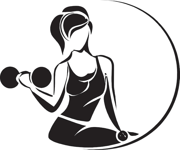 Pilates Princess Core Strength Icon Design