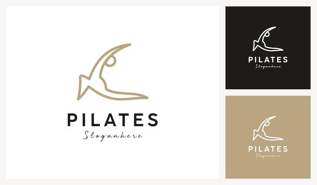 Ispirazione per il design del logo pilates yoga