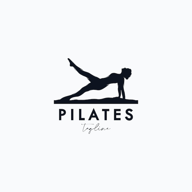 Pilates yoga logo identiteitsontwerp