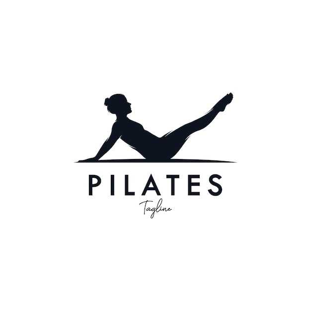 Vettore pilates yoga logo identity design