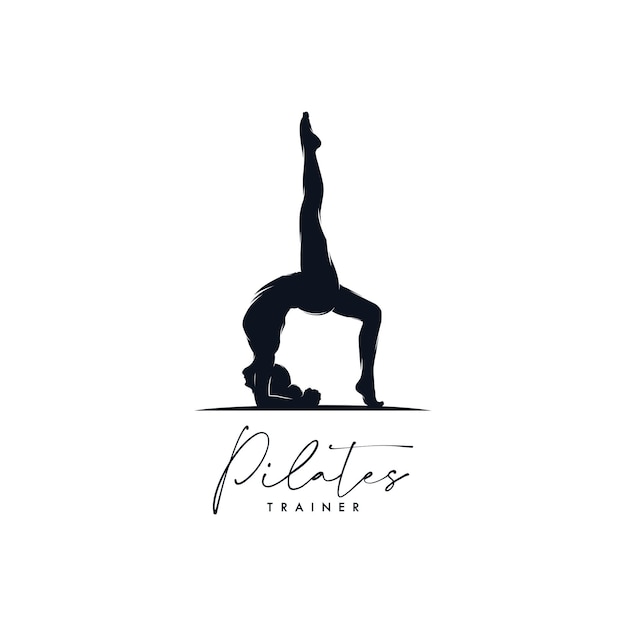 Pilates yoga logo identity design