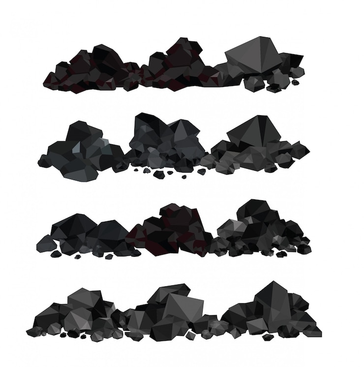 Vector pile of charcoal