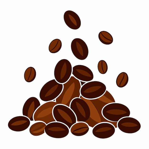 コーヒー豆の山のベクトルイラスト