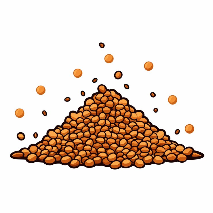 Vector pile of dried coriander seeds vector design spice and flavor