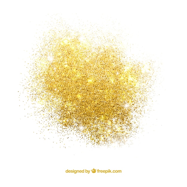 Pile of glitter in golden style