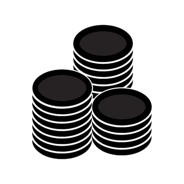 Vector pile of gold coins icon